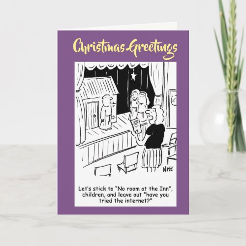 Nativity Play Cartoon Christmas Card