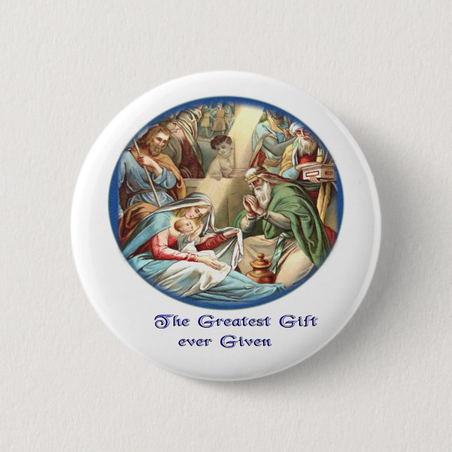 Nativity  scence button (Front)