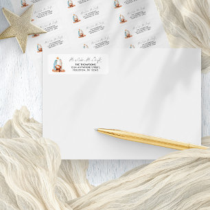 Nativity Scene All Is Calm Return Name Address Label