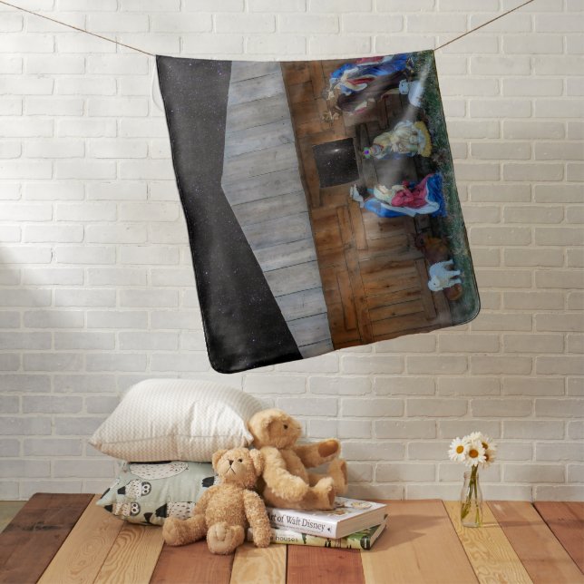 Nativity Scene Baby Blanket (In Situ)