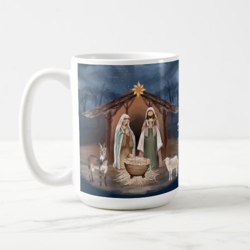 Nativity Scene Baby Jesus Christian Christmas Coffee Mug