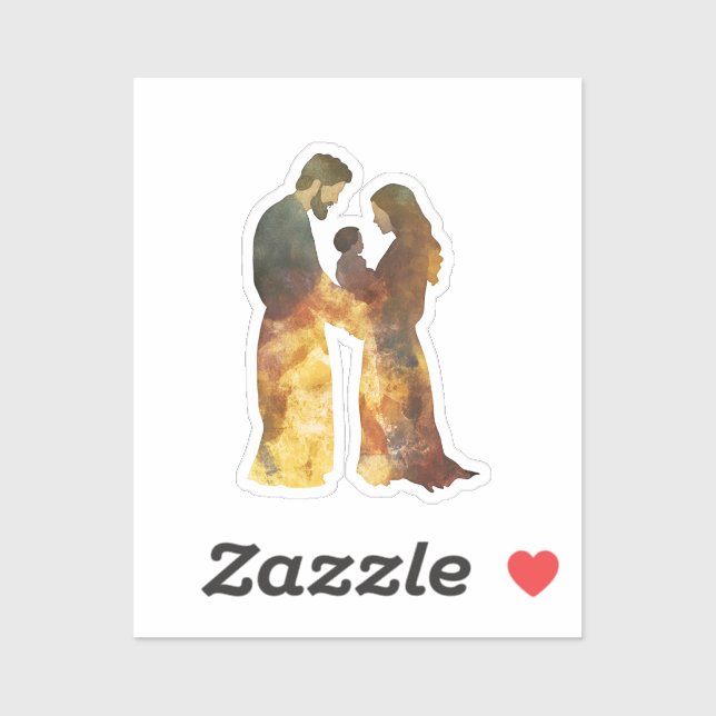 Nativity Scene, Baby Jesus, Mary, and Joseph Sticker (Sheet)