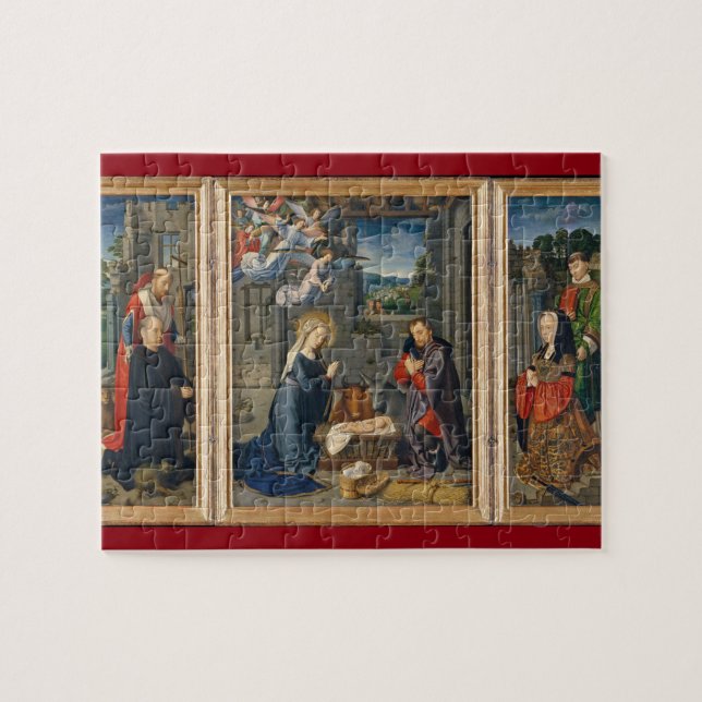 Nativity Scene Baby Jesus Religious Christmas Jigsaw Puzzle (Horizontal)