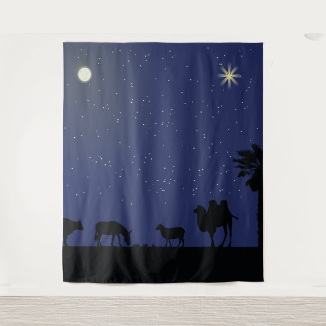 Nativity Scene backdrop decor or Christmas play (Front)