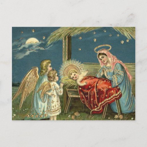 Nativity Scene Bethlehem Postcard