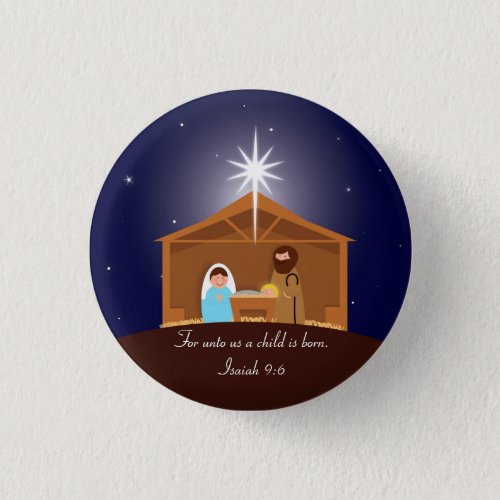 Nativity Scene Button