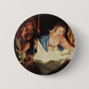Nativity Scene Button