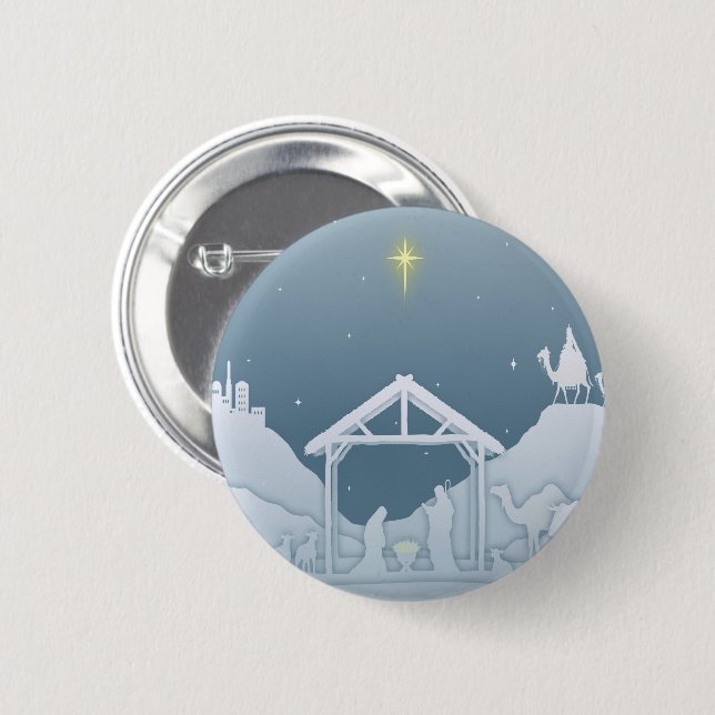 Nativity Scene Button (Front & Back)
