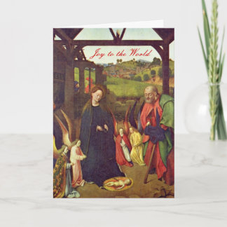 Nativity Scene by Petrus Christus Holiday Card