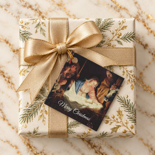 Nativity Scene Catholic Religious Christmas Gift Favor Tags