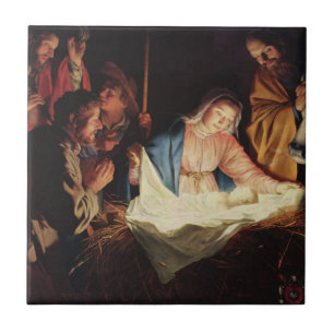Nativity Scene Ceramic Tile