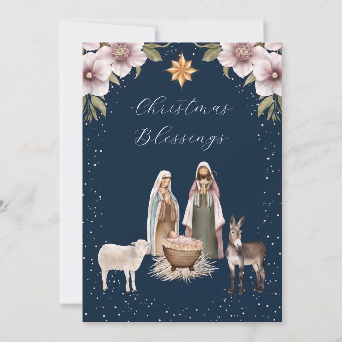 Nativity Scene Christian Christmas Cards