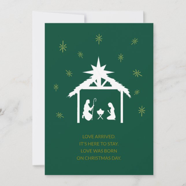 Nativity Scene Christmas Card (Front)