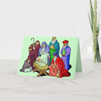 Nativity Scene Christmas Card by charlynsun at Zazzle