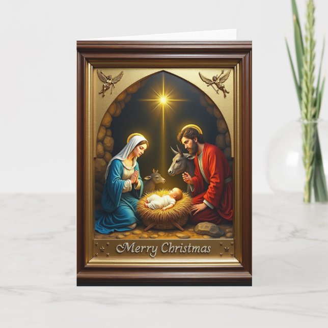 Nativity Scene Christmas Card (Front)