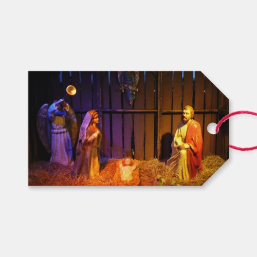 Nativity Scene Christmas Display in Washington DC Gift Tags