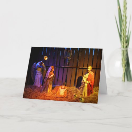 Nativity Scene Christmas Display in Washington DC Holiday Card