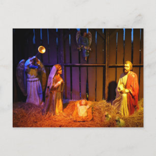 Nativity Scene Christmas Display in Washington DC Holiday Postcard
