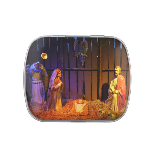 Nativity Scene Christmas Display in Washington DC Jelly Belly Tin (Top)