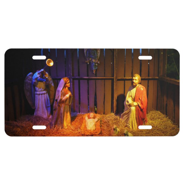 Nativity Scene Christmas Display in Washington DC License Plate (Front)