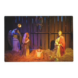 Nativity Scene Christmas Display in Washington DC Placemat