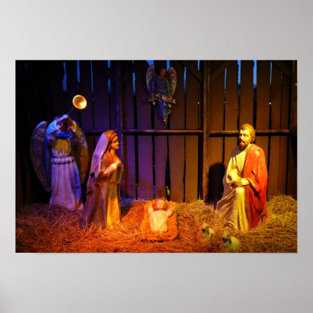 Nativity Scene Christmas Display in Washington DC Poster (Front)