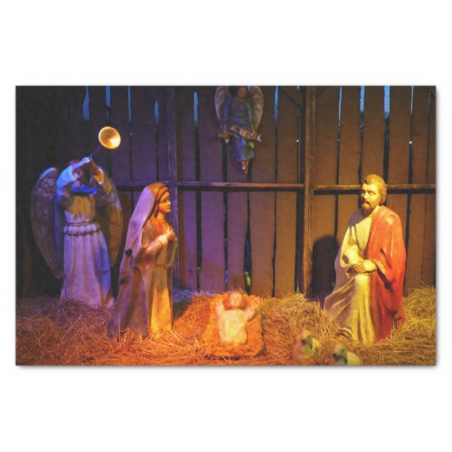 Nativity Scene Christmas Display in Washington DC Tissue Paper