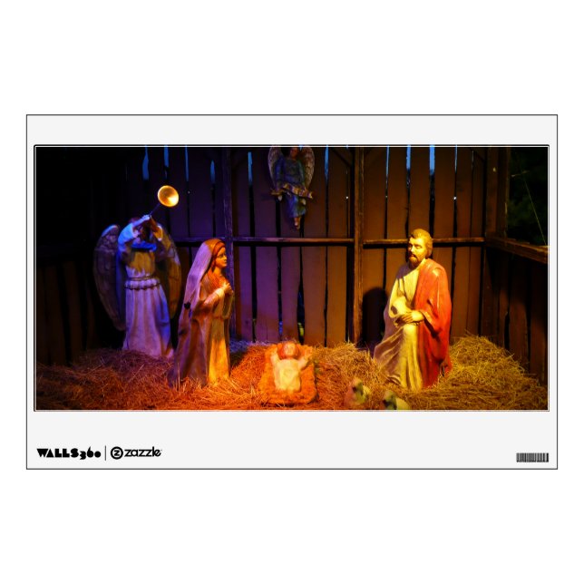 Nativity Scene Christmas Display in Washington DC Wall Sticker (Front)