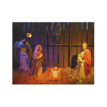 Nativity Scene Christmas Display in Washington DC Wood Poster