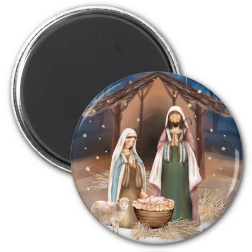 Nativity Scene Christmas Gift Magnet