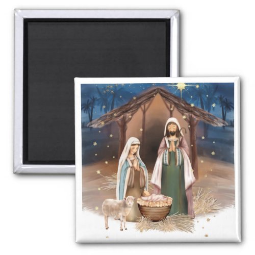 Nativity Scene Christmas Gift Magnet