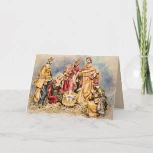 Nativity Scene Christmas Greeting Card