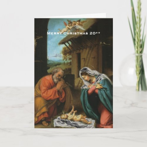Nativity Scene Christmas Greeting Card