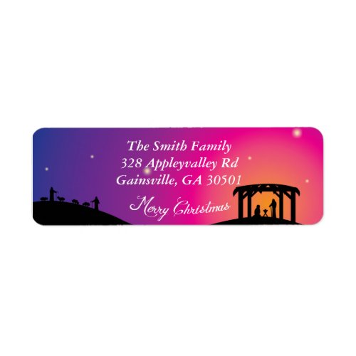 Nativity Scene Christmas Labels