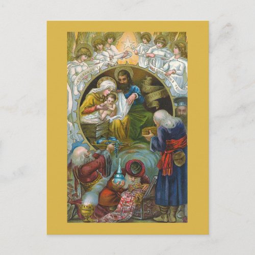 Nativity Scene Christmas Postcard