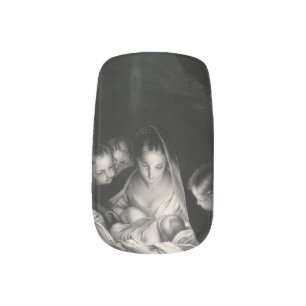 Nativity Scene Christmas Virgin Mary Jesus Angels Minx Nail Wraps