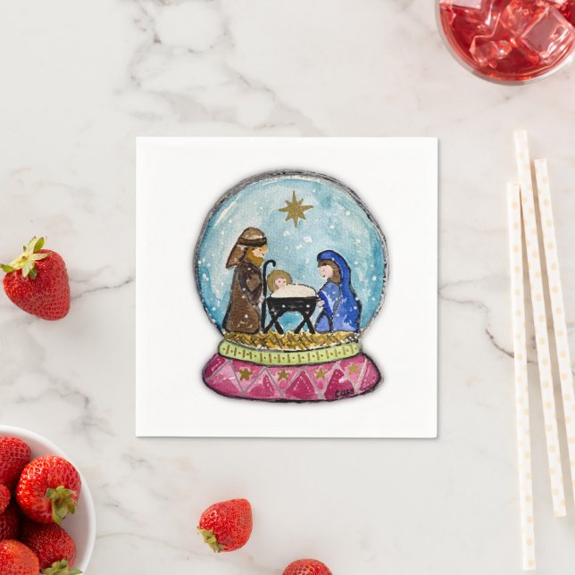 Nativity Scene Cocktail Napkins (Insitu)