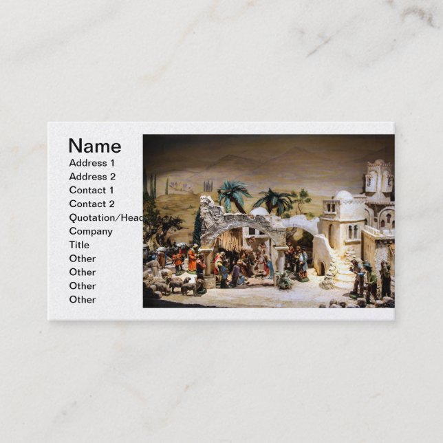 Nativity Scene Decoration for Christmas Business Card (Front)