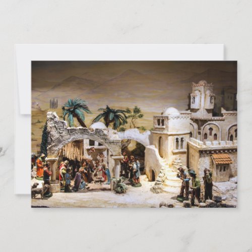 Nativity Scene Decoration for Christmas Holiday Card