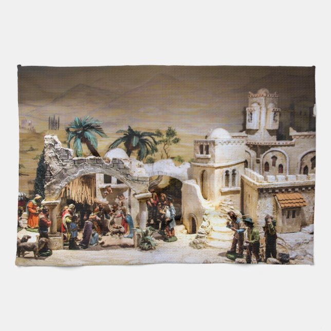 Nativity Scene Decoration for Christmas Towel (Horizontal)