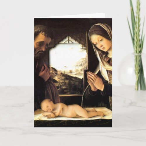 Nativity Scene for Christmas _ Holy Family Costa Holiday Card