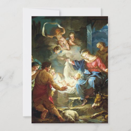 Nativity Scene for Christmas  Pierre Holiday Card