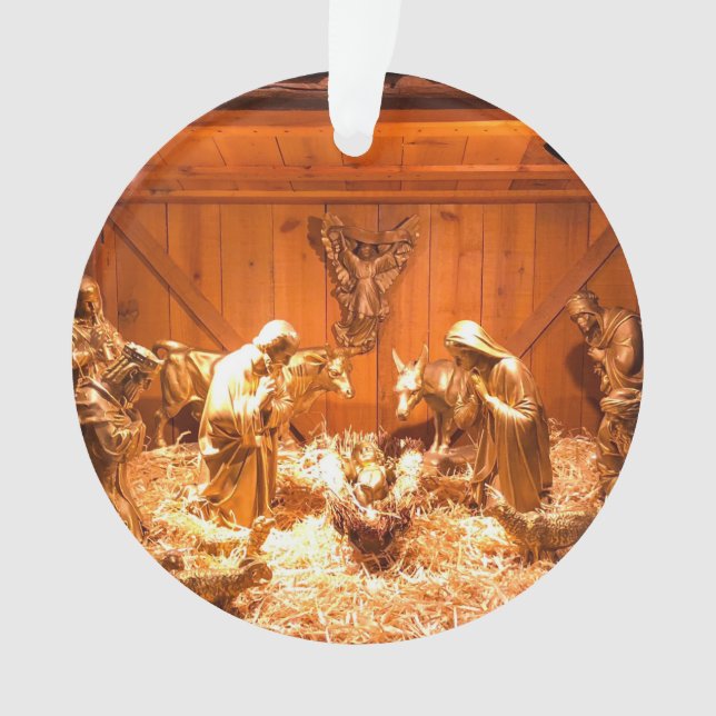 Nativity Scene From A Church  Ornament (Front)