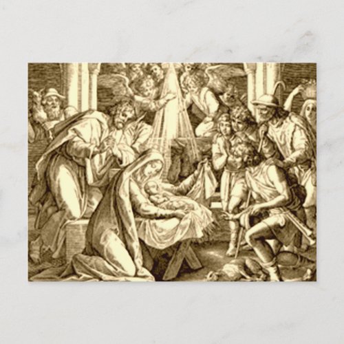 Nativity Scene Gifts for Christmas Holiday Postcard