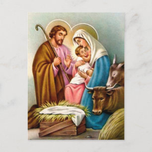 Nativity Scene Gifts for Christmas Holiday Postcard