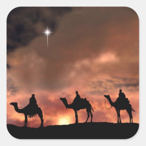 Nativity Scene Gifts for Christmas Square Sticker