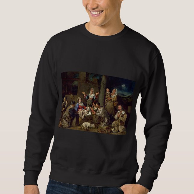 Nativity Scene Gifts for Christmas Sweatshirt (Front)
