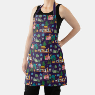 Nativity Scene Hand drawn Christmas Apron