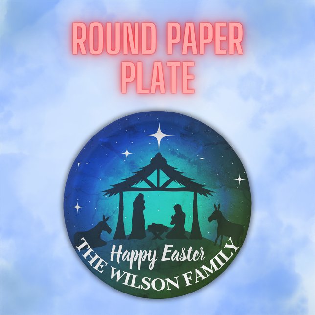Nativity Scene - Happy Easter | Paper Plates (Creator Uploaded)