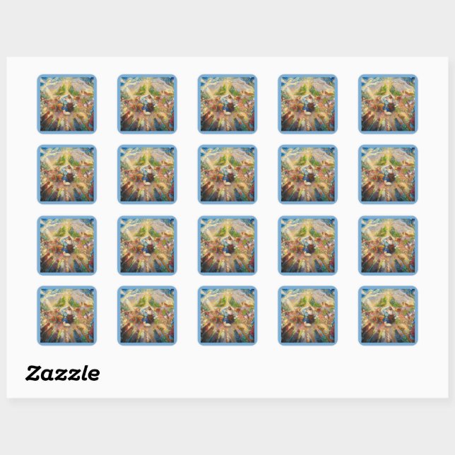 Nativity scene Holy Family Christmas Stickers (Sheet)